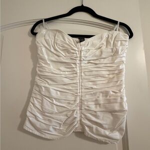 Laundry By Shelli Segal Cream Strapless Top